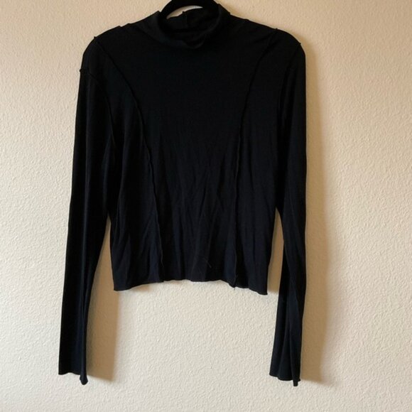 RIBBED TURTLE NECK SZ M Mockneck Turtleneck - Picture 1 of 5